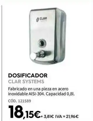 Dosificador Clar Systems