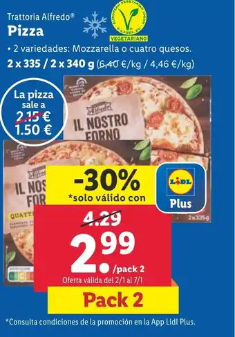 Lidl Trattoria Alfredo Ⓡ Pizza oferta