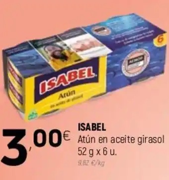 Coviran Isabel Atún en aceite girasol 52g x 6 u oferta
