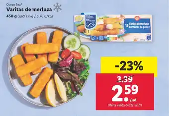 Lidl Ocean SeaⓇ Varitas de merluza oferta