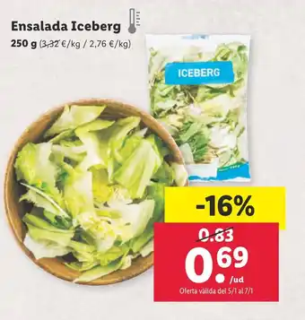 Lidl Ensalada Iceberg oferta