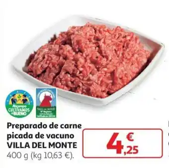 Alcampo Preparado de carne picada de vacuno VILLA DEL MONTE oferta