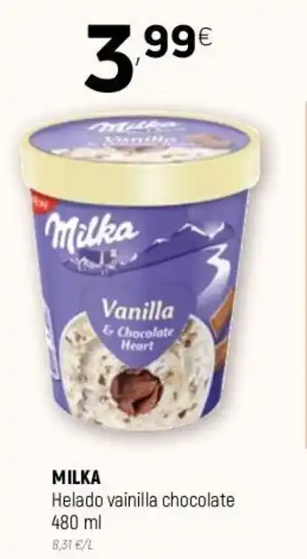 Coviran Milka Helado vainilla chocolate 480ml oferta