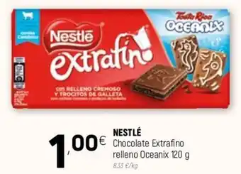 Coviran Nestlé Chocolate Extrafino relleno Oceanix 120g oferta