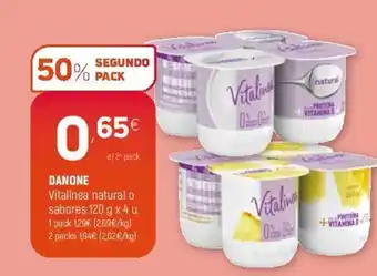 Coviran Danone Vitalinea natural o sabores 120g x 4 u oferta