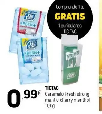 Coviran Tictac Caramelo Fresh strong ment o cherry menthol 11,9g oferta