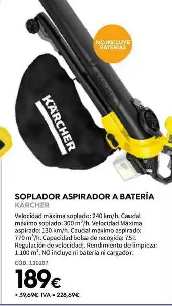 ferrOkey Soplador Aspirador A Batería Kärcher oferta