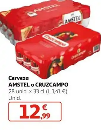 Alcampo Cerveza AMSTEL O CRUZCAMPO oferta