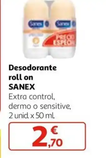 Alcampo Desodorante roll on SANEX oferta