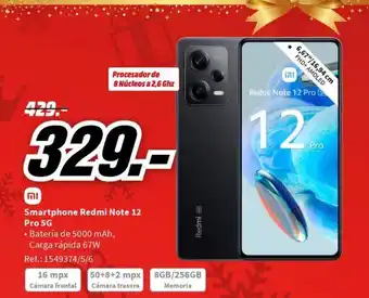 MediaMarkt Smartphone Redmi Note 12 Pro 5G oferta