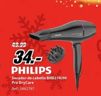 MediaMarkt Secador de cabello BHD274/00 Pro DryCare oferta