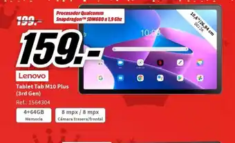 MediaMarkt Tablet Tab M10 Plus (3rd Gen) oferta