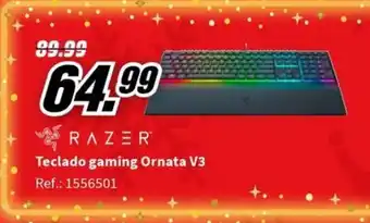 MediaMarkt RAZER Teclado gaming Ornata V3 oferta