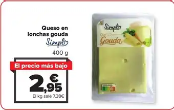 Carrefour Market Queso en lonchas gouda oferta