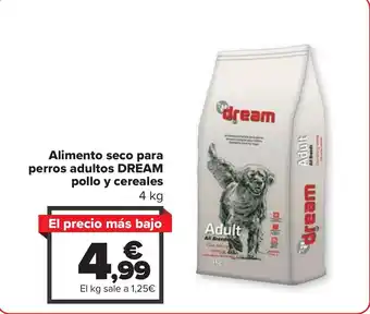 Carrefour Market Alimento seco para perros adultos DREAM pollo y cereales oferta