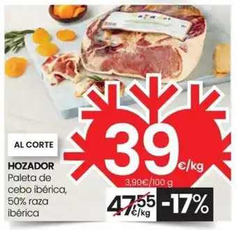 Eroski HOZADOR Paleta de cebo ibérica, 50% raza ibérica oferta