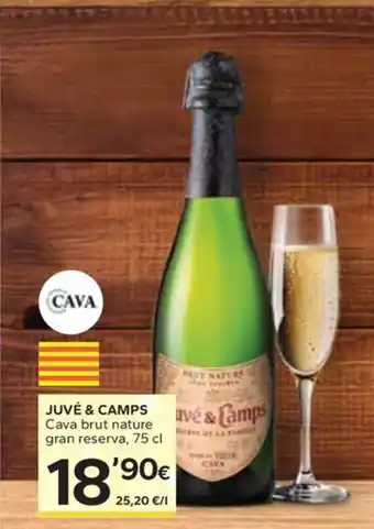 Caprabo JUVÉ & CAMPS Cava brut nature gran reserva, 75 cl oferta
