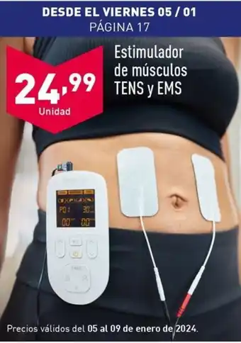 ALDI Estimulador de músculos TENS y EMS oferta