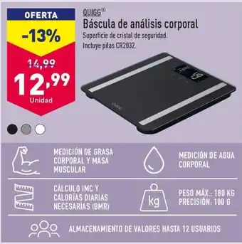 ALDI Báscula de análisis corporal oferta