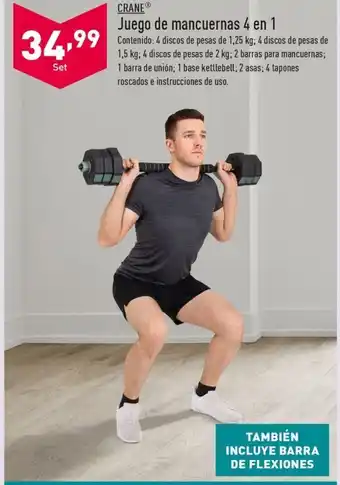ALDI Juego de mancuernas 4 en 1 oferta