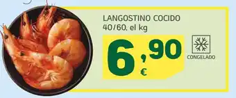 HiperDino LANGOSTINO COCIDO 40/60, el kg oferta