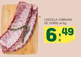 HiperDino COSTILLA CARNUDA DE CERDO, el kg oferta