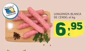 HiperDino LONGANIZA BLANCA DE CERDO, el kg oferta