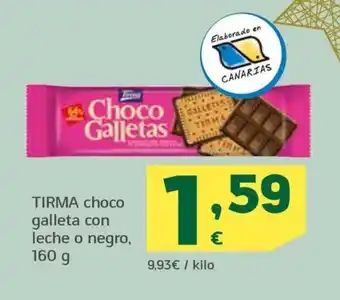HiperDino TIRMA choco galleta con leche o negro, 160 g oferta