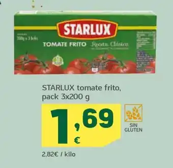 HiperDino STARLUX tomate frito, pack 3x200 g oferta
