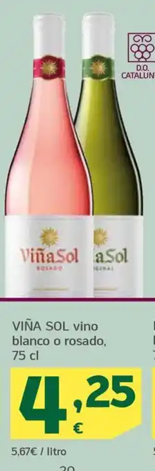 HiperDino VIÑA SOL vino blanco o rosado, oferta