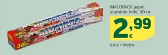 HiperDino MACOPACK papel aluminio rollo, 30 m oferta