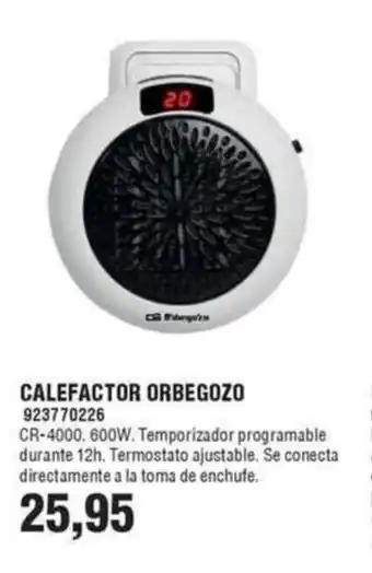 Optimus CALEFACTOR ORBEGOZO oferta