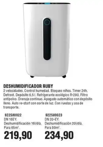 Optimus DESHUMIDIFICADOR RUBY oferta
