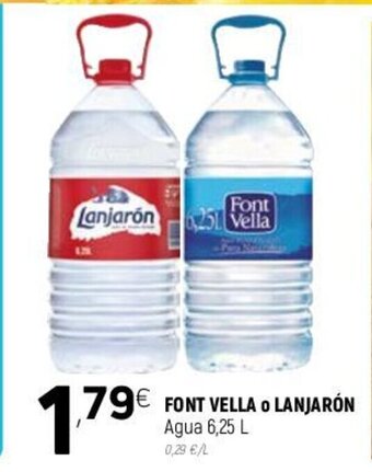 Coviran Font Vella o Lanjarón Agua 6,25L oferta