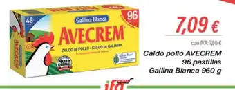 Cash Ifa Caldo pollo AVECREM 96 pastillas Gallina Blanca 960 g oferta