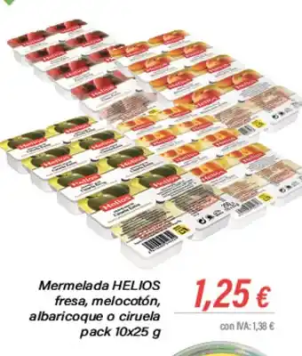 Cash Ifa Mermelada HELIOS fresa, melocotón, albaricoque o ciruela pack 10x25 g oferta