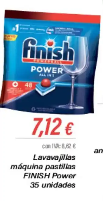 Cash Ifa Lavavajillas máquina pastillas FINISH Power 35 unidades oferta
