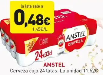 Hiperber AMSTEL Cerveza caja 24 latas. oferta