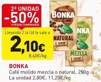 Hiperber BONKA Café molido mezcla o natural, 250g oferta