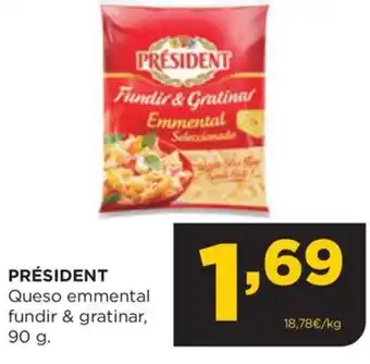 Alimerka PRÉSIDENT Queso emmental fundir & gratinar, 90 g. oferta