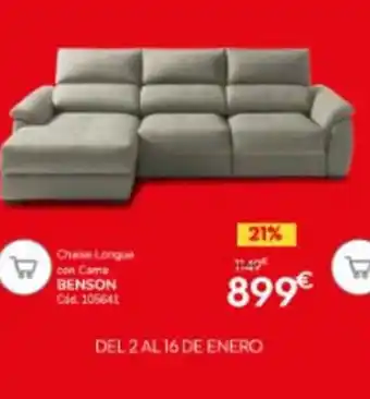 Conforama Chaise Longue con Cama BENSON oferta
