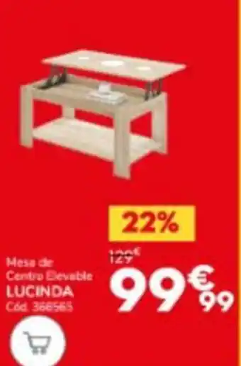 Conforama Mesa de Centro Bevable LUCINDA oferta