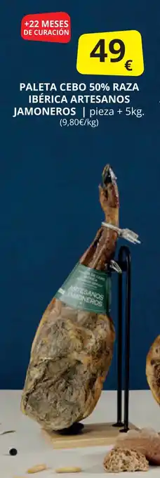 Supermercados MAS PALETA CEBO 50% RAZA IBÉRICA ARTESANOS JAMONEROS oferta