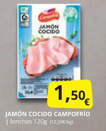 Supermercados MAS JAMÓN COCIDO CAMPOFRÍO oferta