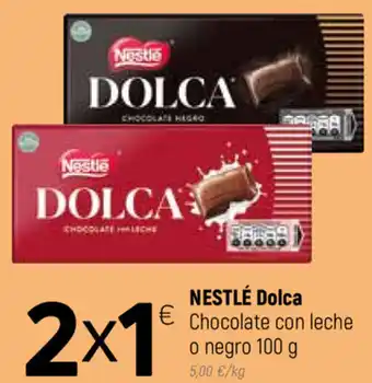 Coviran Nestlé Dolca Chocolate con Leche o Negro 100 g oferta