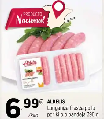 Coviran Aldelis Longaniza Fresca Pollo por kilo o Bandeja 390 g oferta