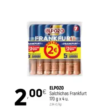 Coviran Elpozo Salchichas Frankfurt 170 g x 4 u. oferta
