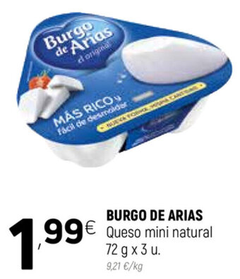 Coviran Burgo De Arias Queso Mini Natural 72 g x 3 u oferta
