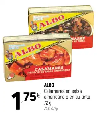 Coviran Albo Calamares en Salsa Americana o en su Tinta 72 g oferta