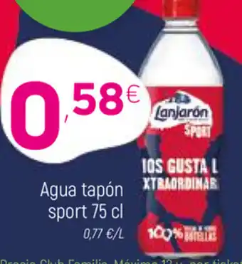 Coviran Agua Tapón Sport 75 cl oferta